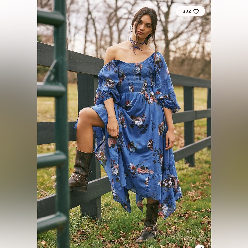 NWT FREE PEOPLE Morning Glory Maxi Dress - Picture 2 of 13